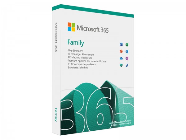Microsoft 365 Family DE für 6 Personen