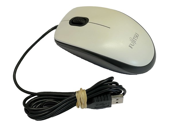 Fujitsu Optische USB Maus | Weiss-Grau